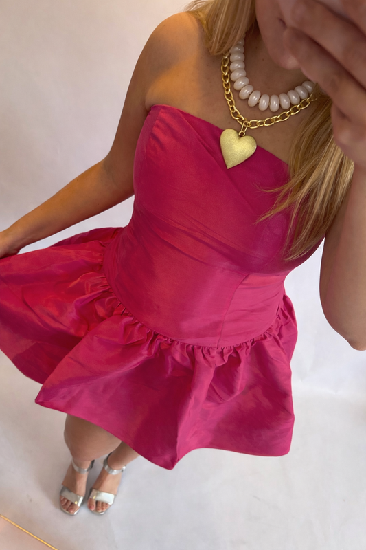 Strapless Bubble Mini Dress