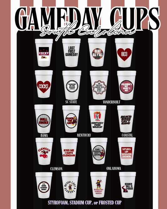 University of South Carolina Gameday Cups- Sleeve of 8