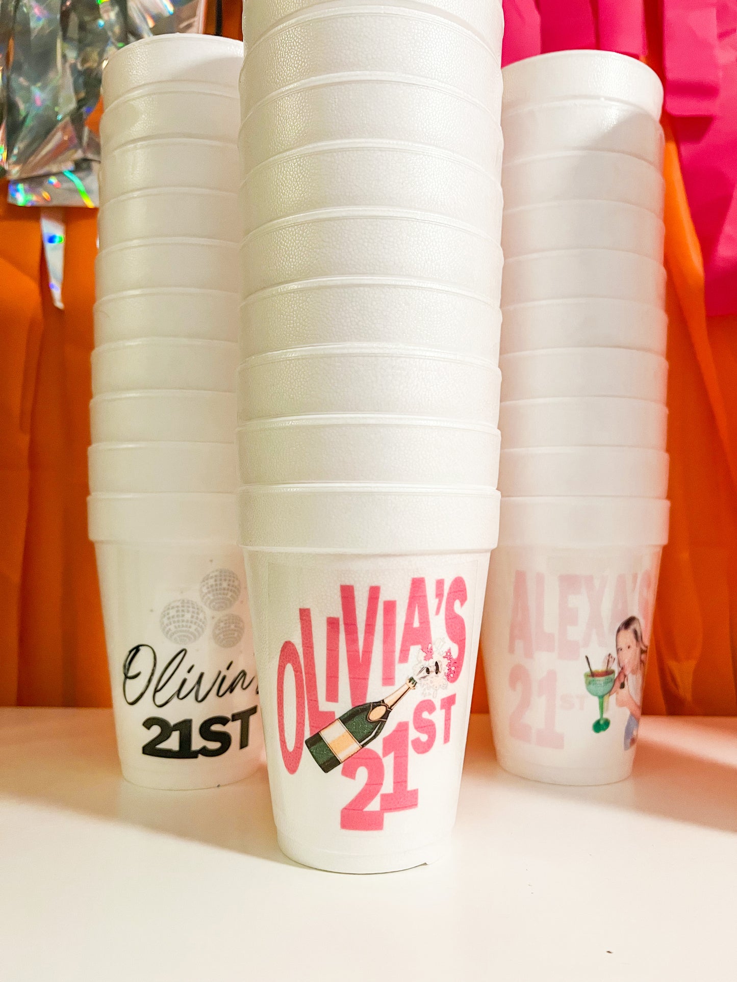 Personalized Cups- Sleeve of 8