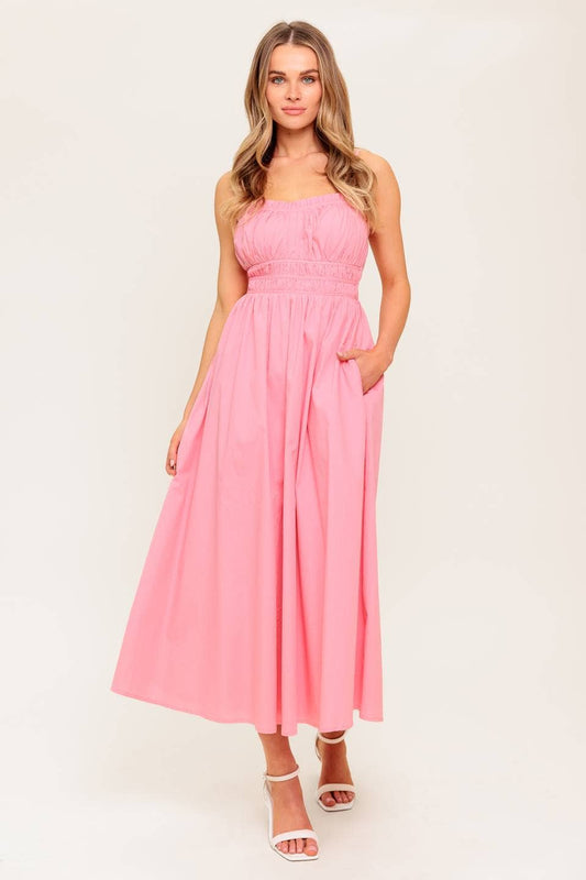 Pretty in Pink Midi Dress