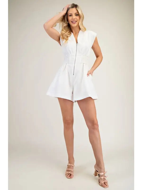 Flirty Zip Romper